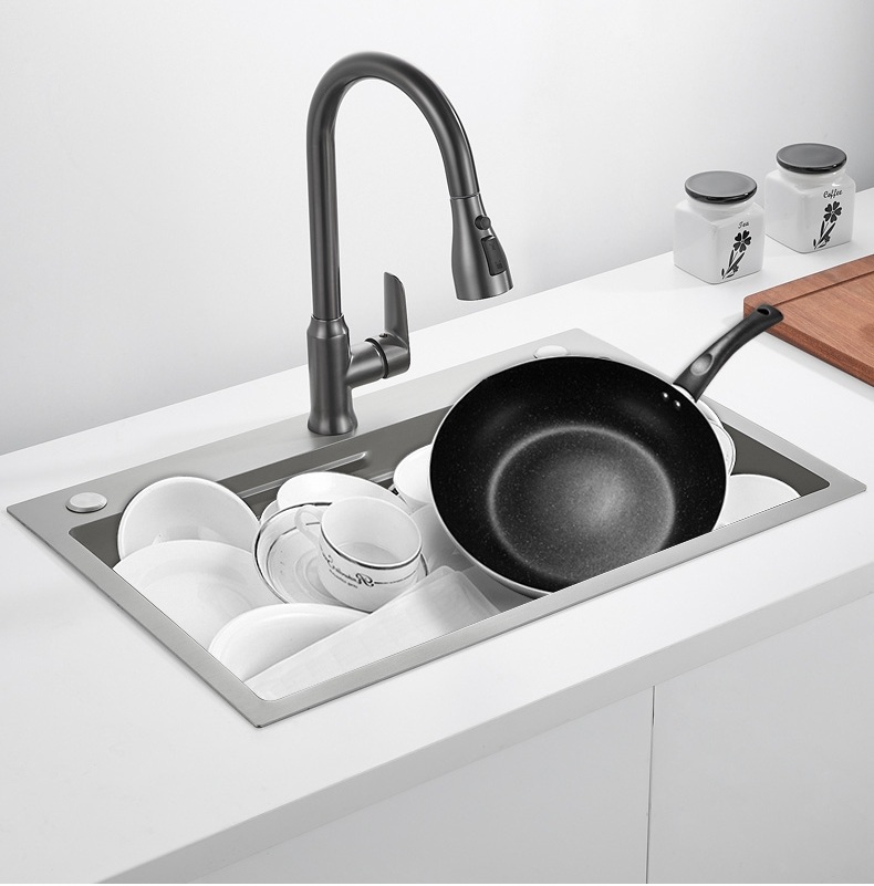 Chậu rửa bát 1 hố cỡ lớn Kích thước 78x48 thương hiệu GRÜNDER