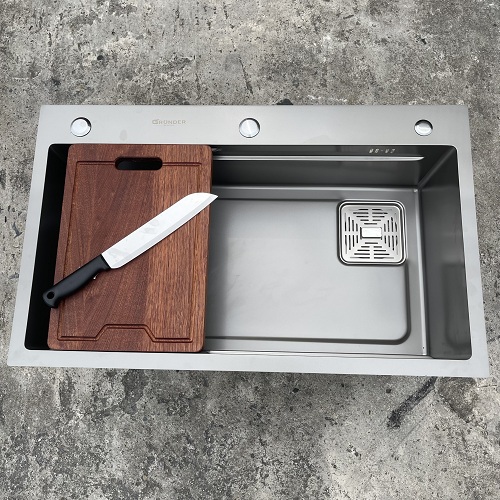 Chậu rửa bát 1 hố cỡ lớn Kích thước 78x48 thương hiệu GRÜNDER