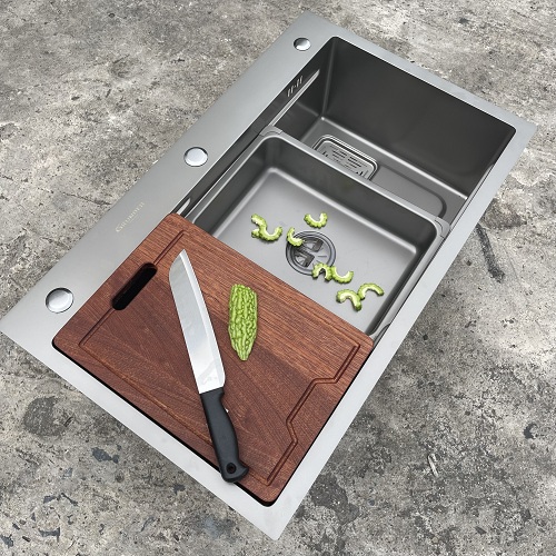 Chậu rửa bát 1 hố cỡ lớn Kích thước 78x48 thương hiệu GRÜNDER