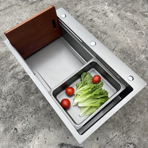 Chậu rửa bát 1 hố cỡ lớn Kích thước 78x48 thương hiệu GRÜNDER