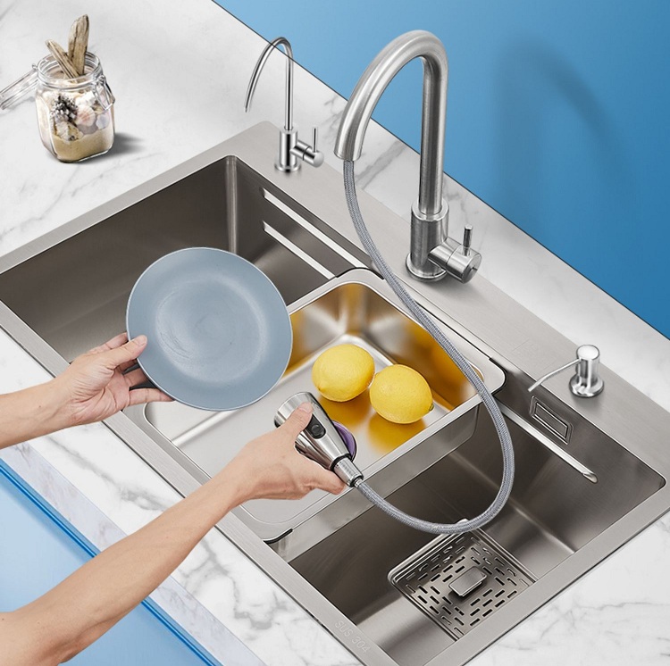 Chậu rửa bát 1 hố cỡ lớn Kích thước 78x48 thương hiệu GRÜNDER