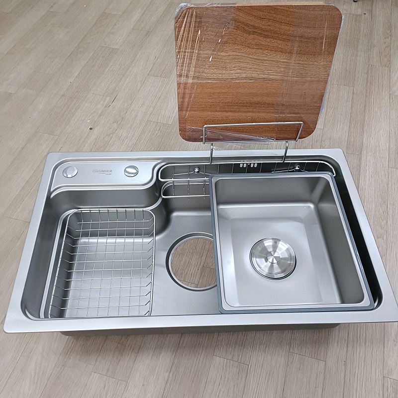 Chậu rửa bát 1 hố GRÜNDER phong cách Nhật Bản GR-8048JB