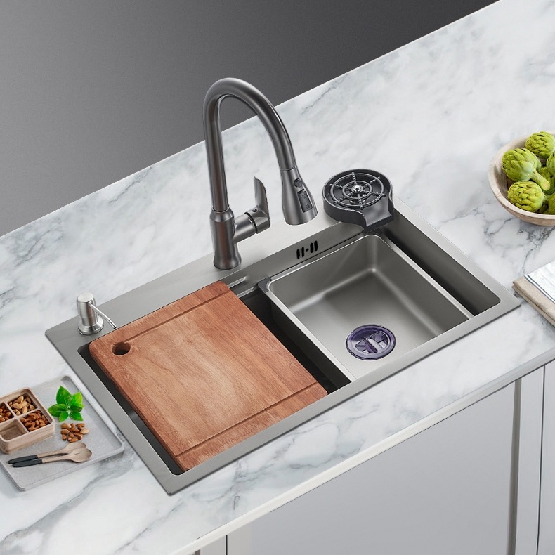 Chậu rửa bát 1 hố cỡ lớn Kích thước 78x48 thương hiệu GRÜNDER