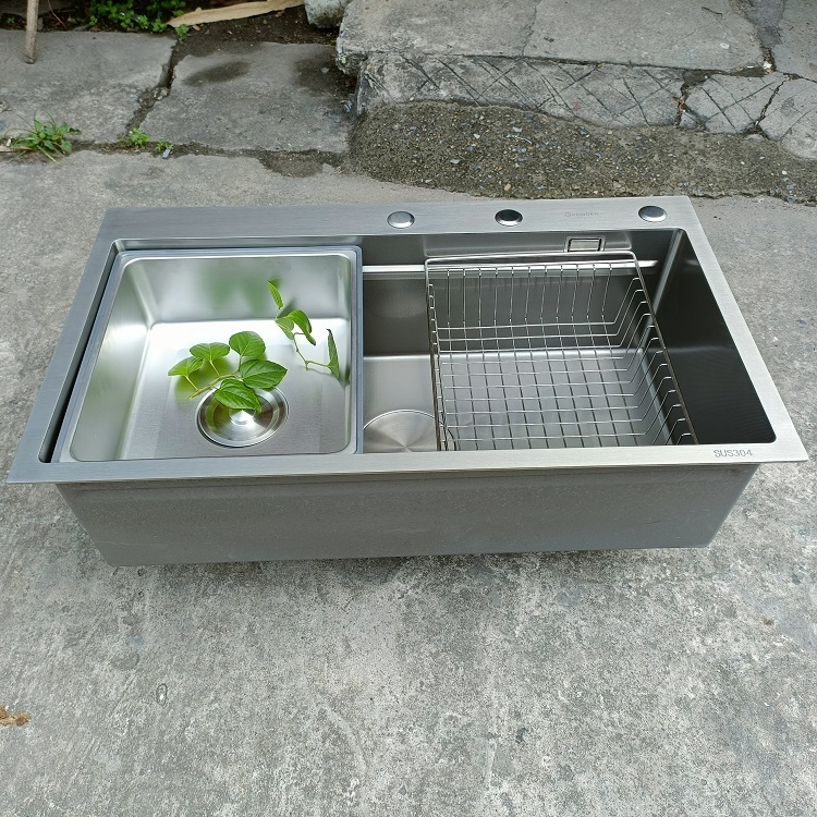 Chậu rửa bát 1 hố cỡ lớn Kích thước 82x48 thương hiệu GRÜNDER