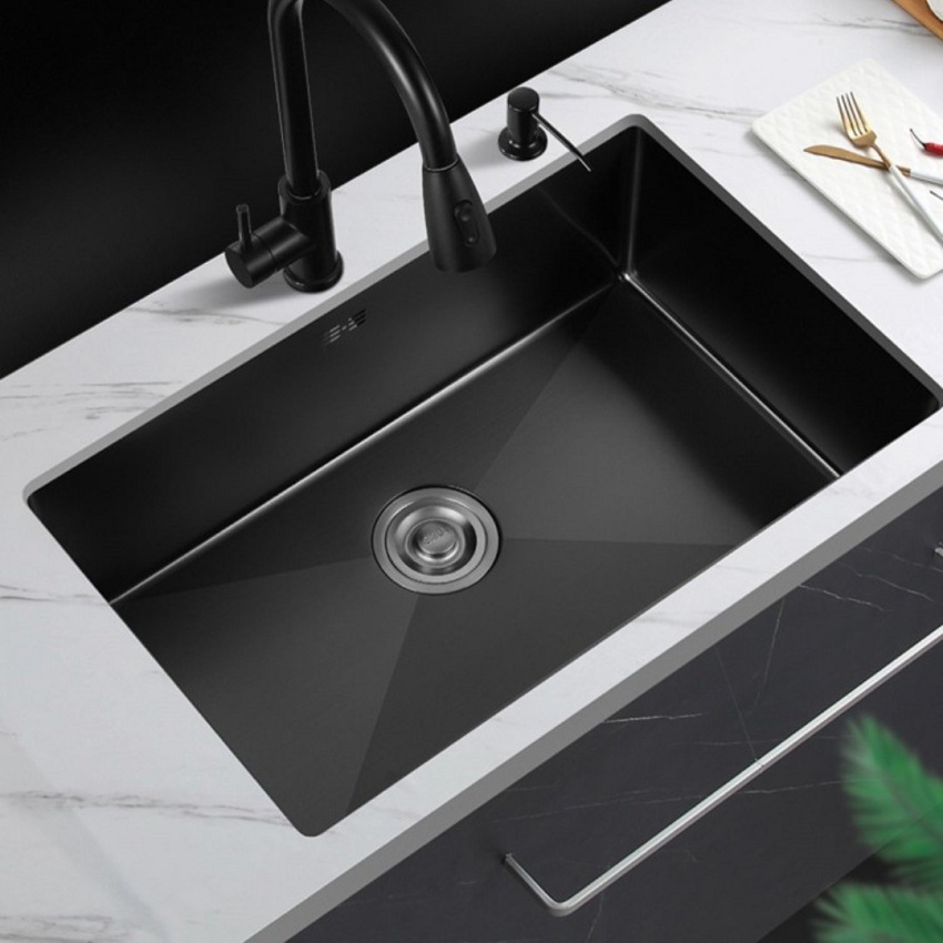 Chậu rửa bát 1 hố cỡ lớn Kích thước 75x45 thương hiệu GRÜNDER