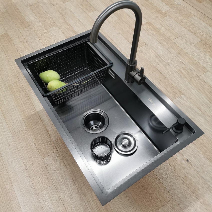 Chậu rửa bát 1 hố cỡ lớn Kích thước 78x46 thương hiệu GRÜNDER