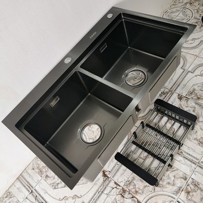 Chậu rửa bát inox nano FX-8247ND