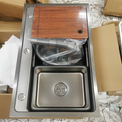 Chậu rửa bát 1 hố thương hiệu GRÜNDER Kích thước 75x46CM