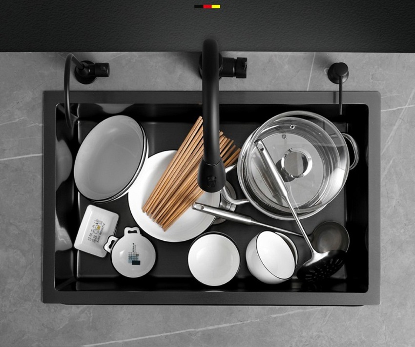 Chậu rửa bát 1 hố cỡ lớn Kích thước 75x45 thương hiệu GRÜNDER