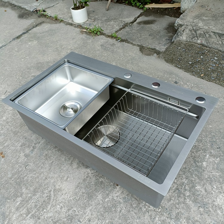 Chậu rửa bát 1 hố cỡ lớn Kích thước 82x48 thương hiệu GRÜNDER