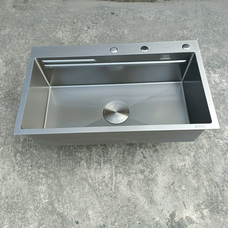 Chậu rửa bát 1 hố cỡ lớn Kích thước 82x48 thương hiệu GRÜNDER