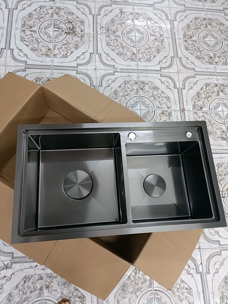 Chậu rửa bát inox 304 nano cao cấp GRÜNDER GR-8246ND