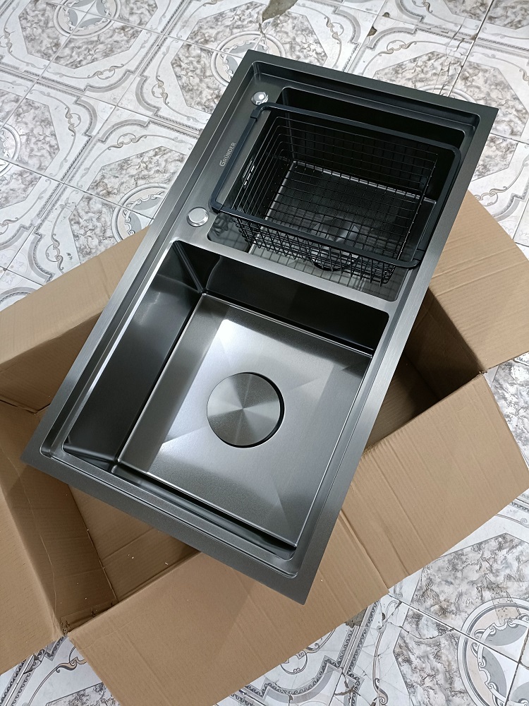 Chậu rửa bát inox 304 nano cao cấp GRÜNDER GR-8246ND