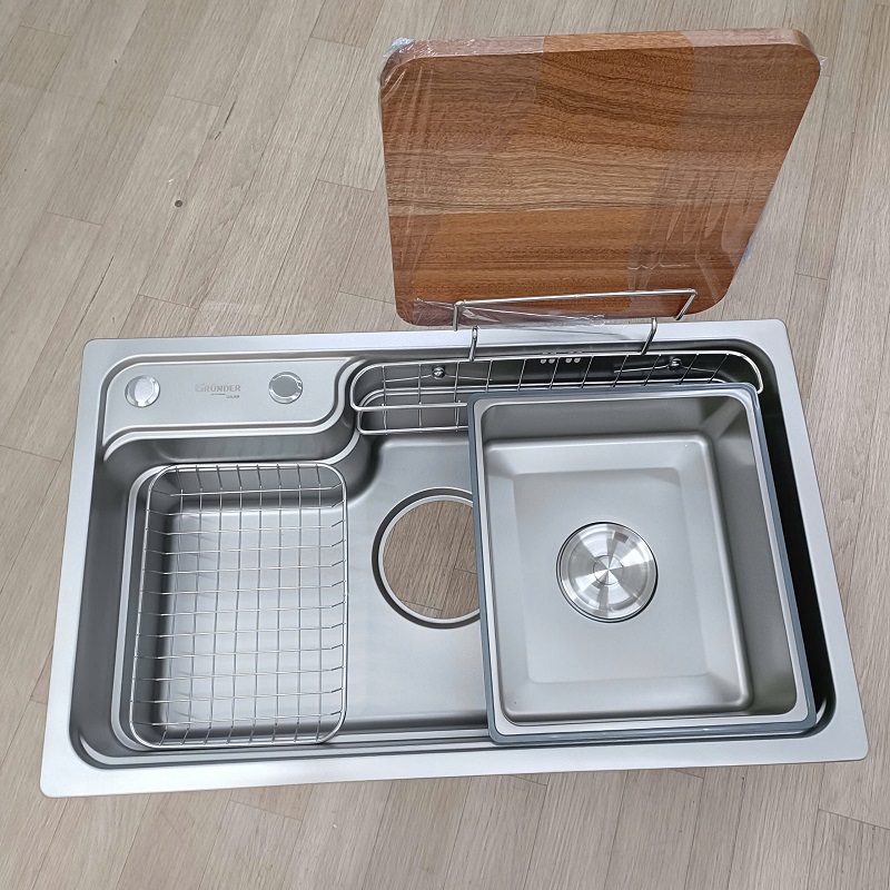 Chậu rửa bát 1 hố GRÜNDER phong cách Nhật Bản GR-8048JB