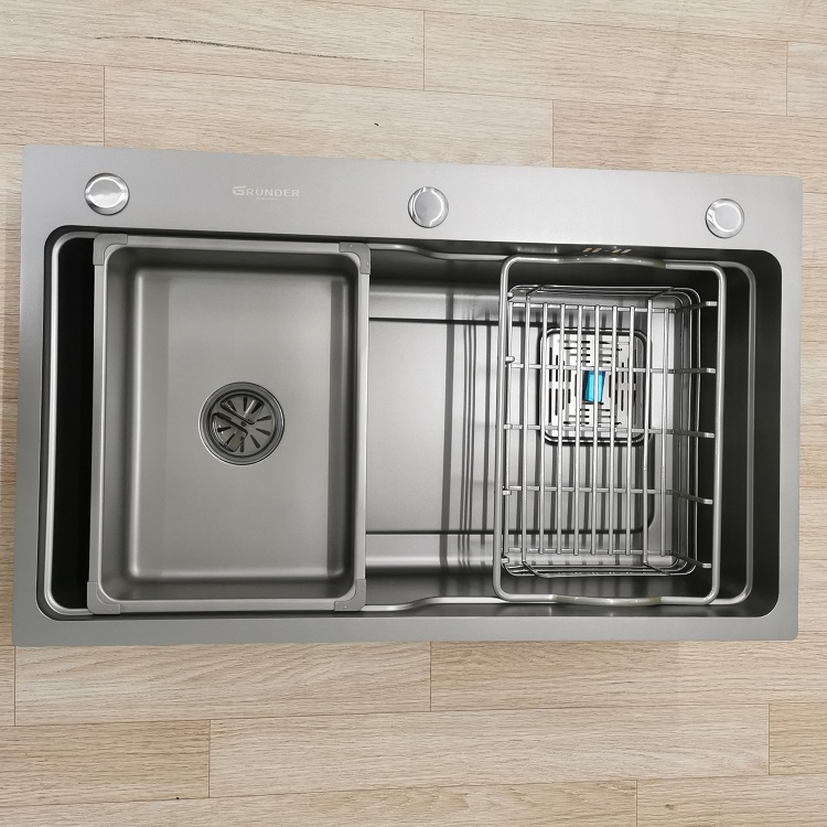 Chậu rửa bát 1 hố cỡ lớn Kích thước 75x46 thương hiệu GRÜNDER