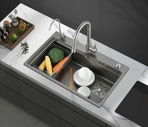 Chậu rửa bát 1 hố cỡ lớn Kích thước 75x46 thương hiệu GRÜNDER