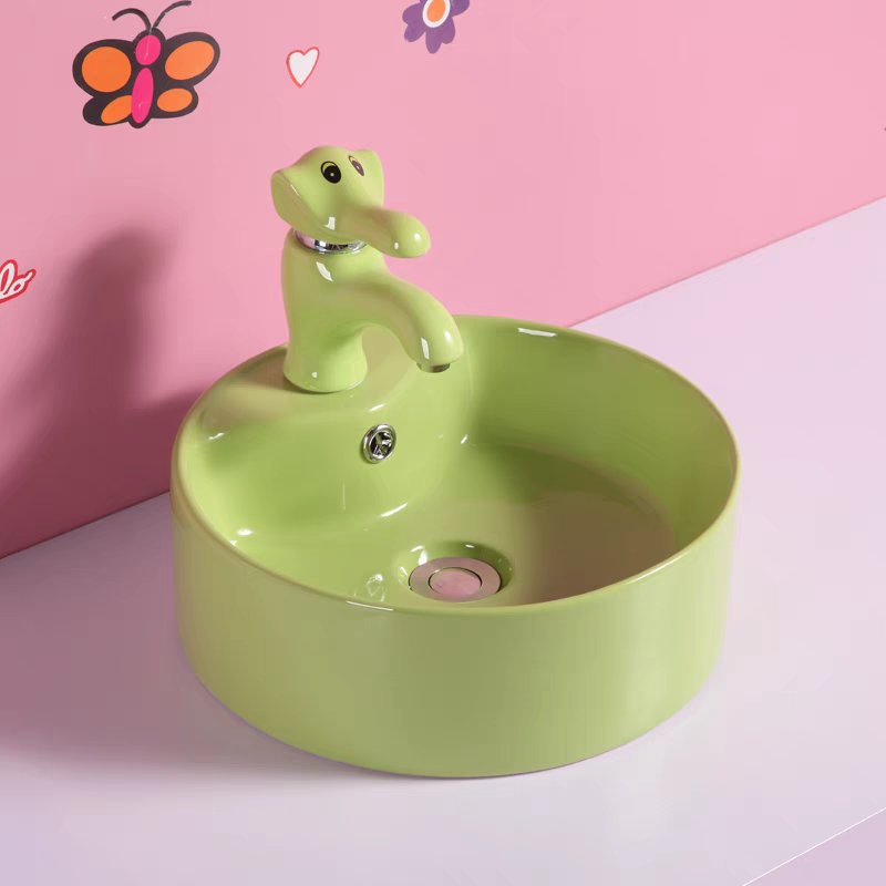 Chậu lavabo trẻ em Moonoah màu xanh lá MN- C228GR cho trường học mầm non