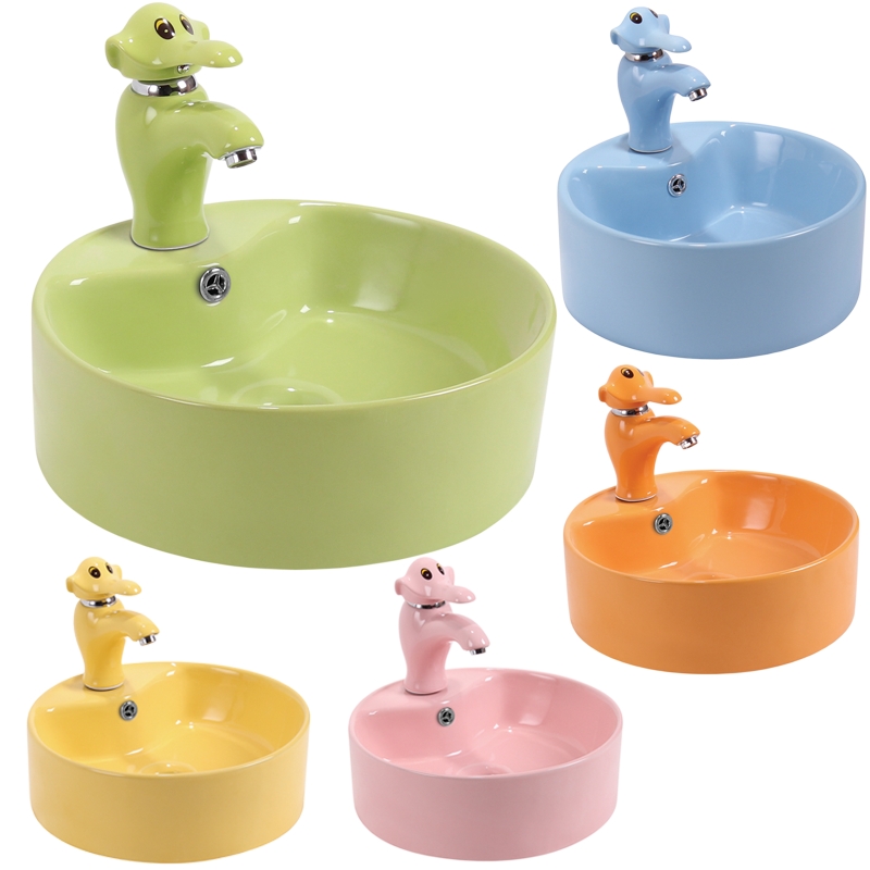 Chậu lavabo trẻ em Moonoah màu xanh lá MN- C228GR cho trường học mầm non