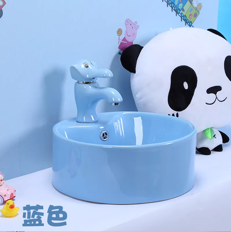 Chậu lavabo trẻ em Moonoah màu xanh dương MN- C228BL cho trường học mầm non