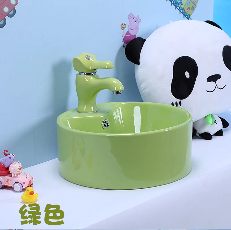 Chậu lavabo trẻ em Moonoah màu xanh lá MN- C228GR cho trường học mầm non