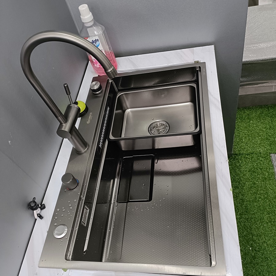 Chậu vòi thác Gründer bản nâng cấp mẫu mới thiết kế phần thác độc lập phần vòi