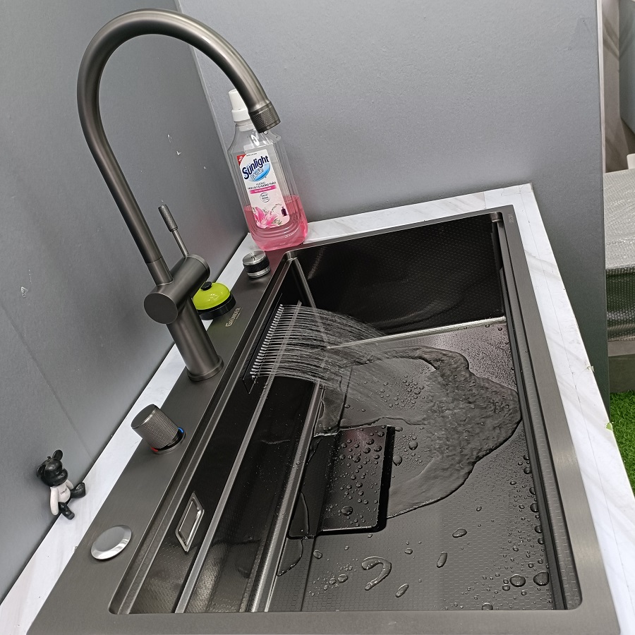 Chậu vòi thác Gründer bản nâng cấp mẫu mới thiết kế phần thác độc lập phần vòi