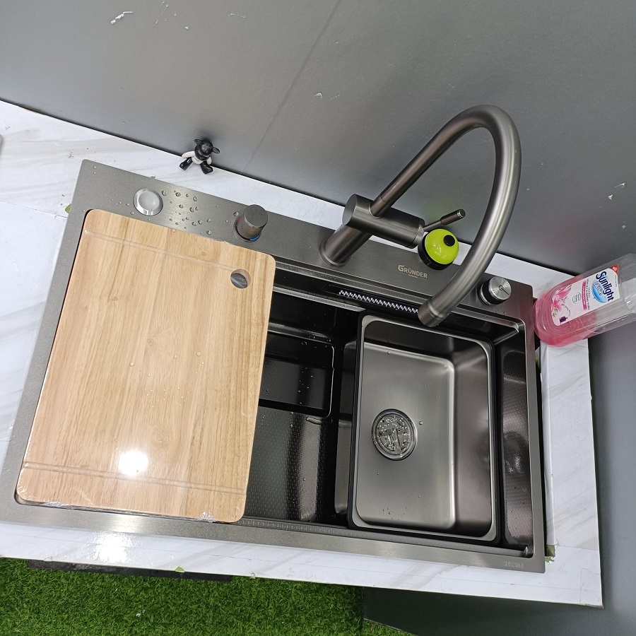 Chậu vòi thác Gründer bản nâng cấp mẫu mới thiết kế phần thác độc lập phần vòi