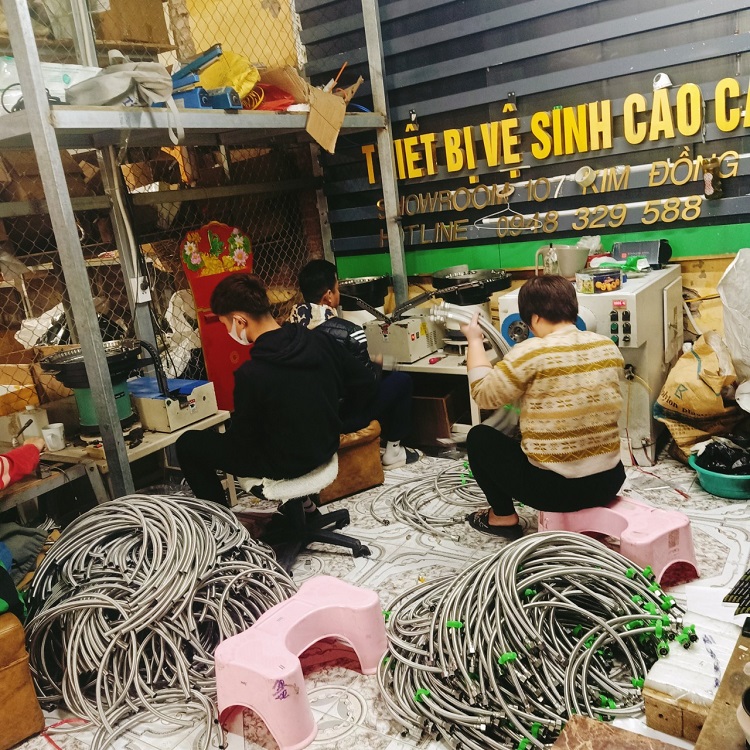 Dây cấp nước inox 304 80cm, 90cm, 1m, 1,2m, 1,5m, 2m, 3m sản xuất theo yêu cầu
