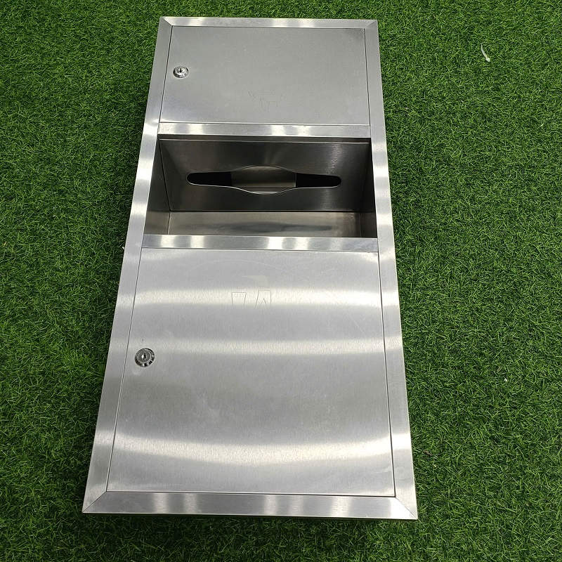 Tủ đựng giấy kết hợp thùng rác inox 304 cao cấp