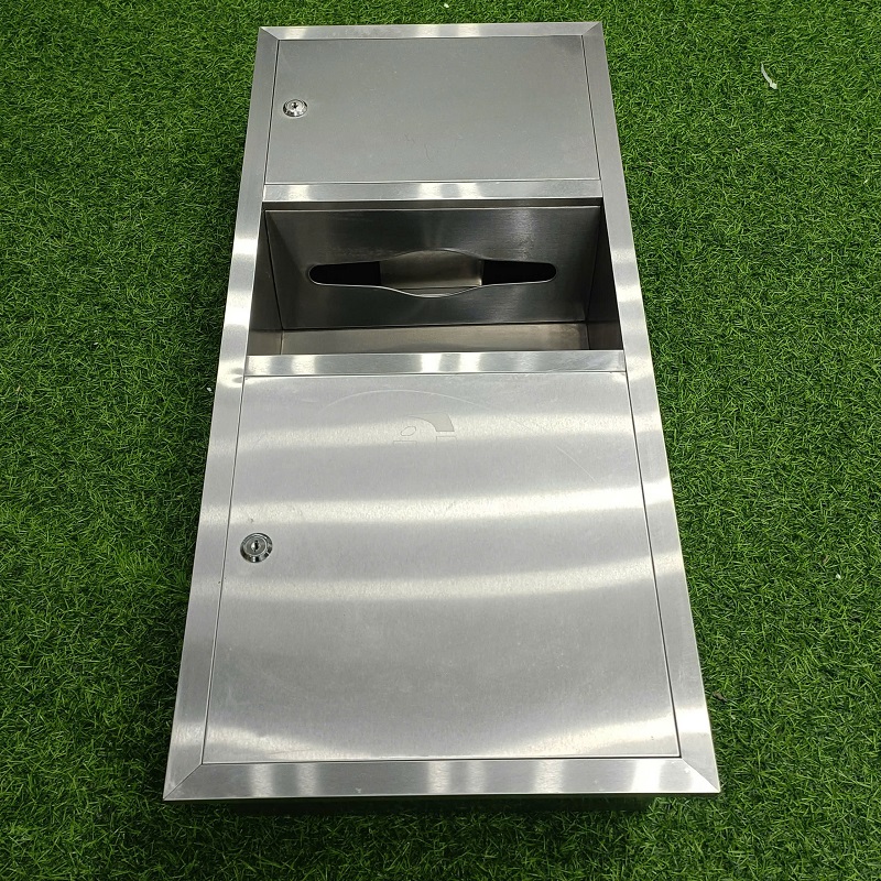 Tủ đựng giấy kết hợp thùng rác inox 304 cao cấp