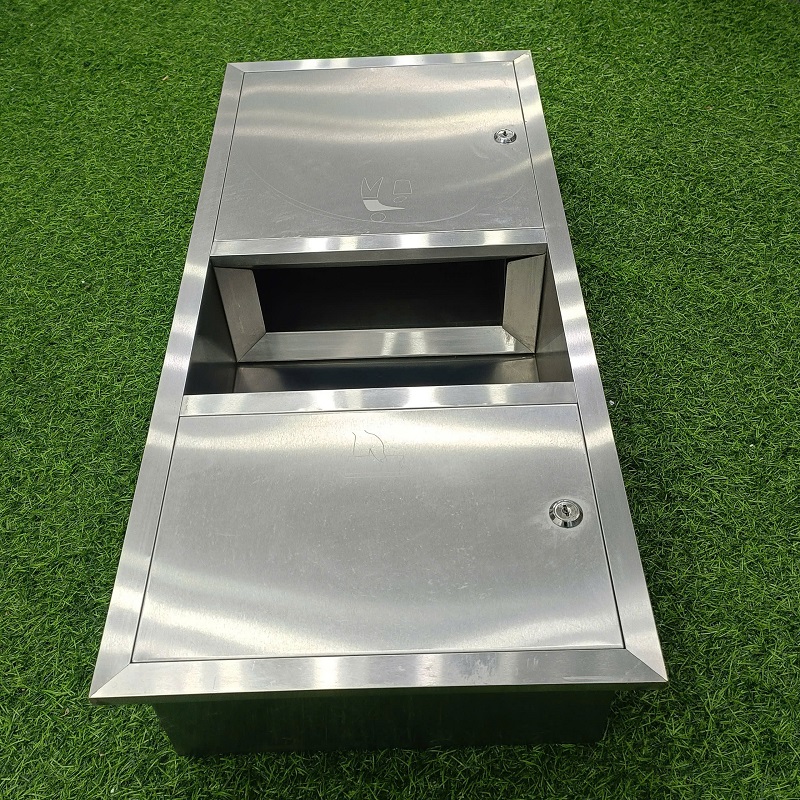 Tủ đựng giấy kết hợp thùng rác inox 304 cao cấp