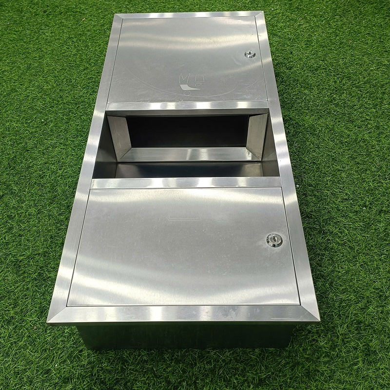 Tủ đựng giấy kết hợp thùng rác inox 304 cao cấp