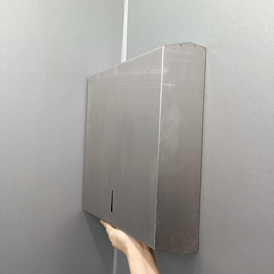 Hộp đựng giấy vệ sinh cuộn lớn. Hộp đựng giấy vệ sinh công cộng inox 304