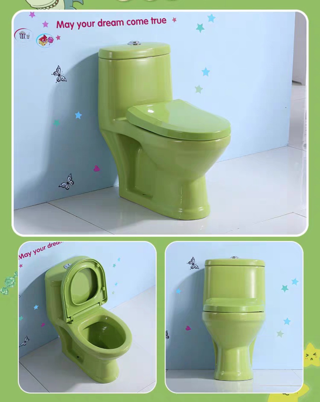 Bồn cầu trẻ em MOONOAH màu xanh lá MN-1230GR
