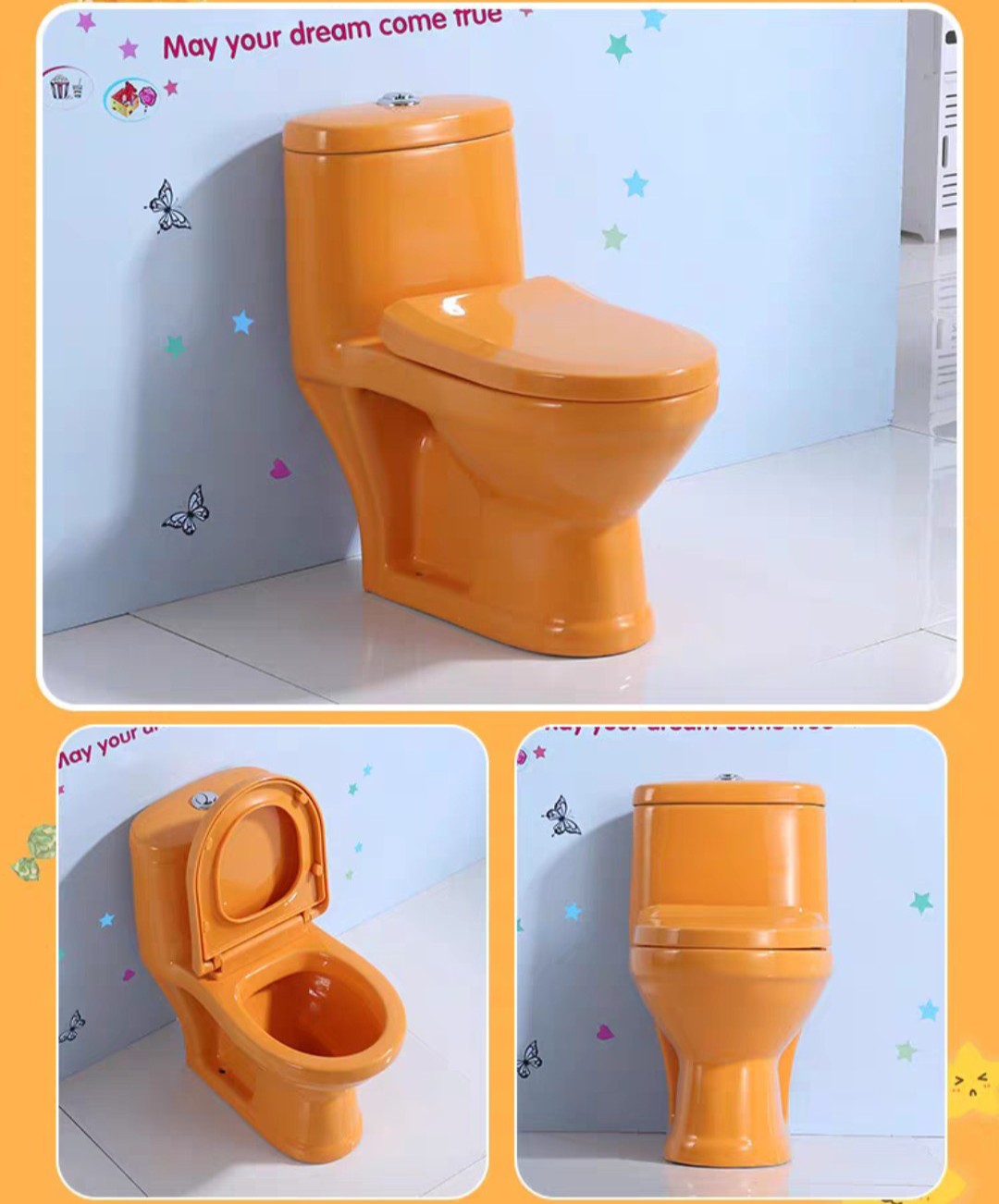 Bồn cầu trẻ em MOONOAH màu cam MN-1230OR