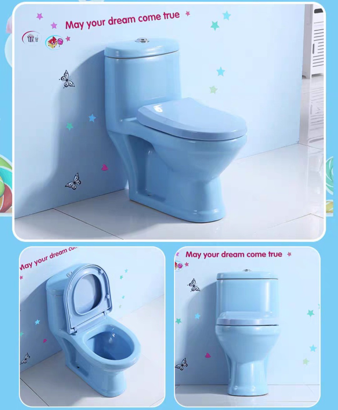 Bồn cầu trẻ em MOONOAH màu xanh dương MN-1230BL