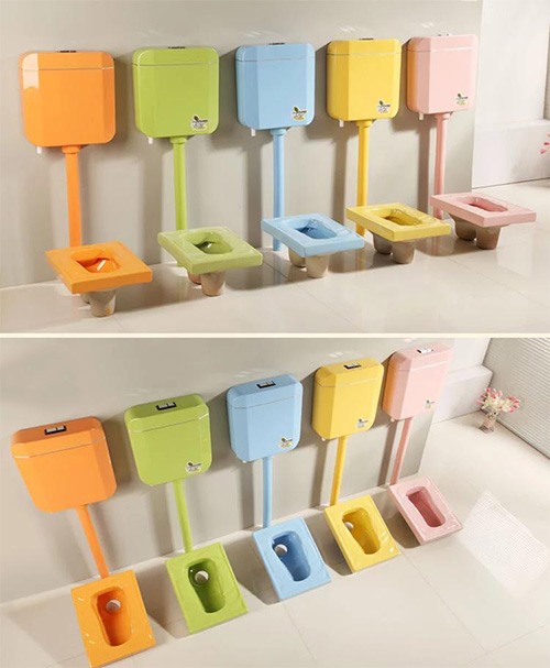 Xí xổm trẻ em màu cam