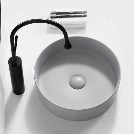Chậu lavabo màu ghi xám trung tính đơn sắc Moonoah MN-223K