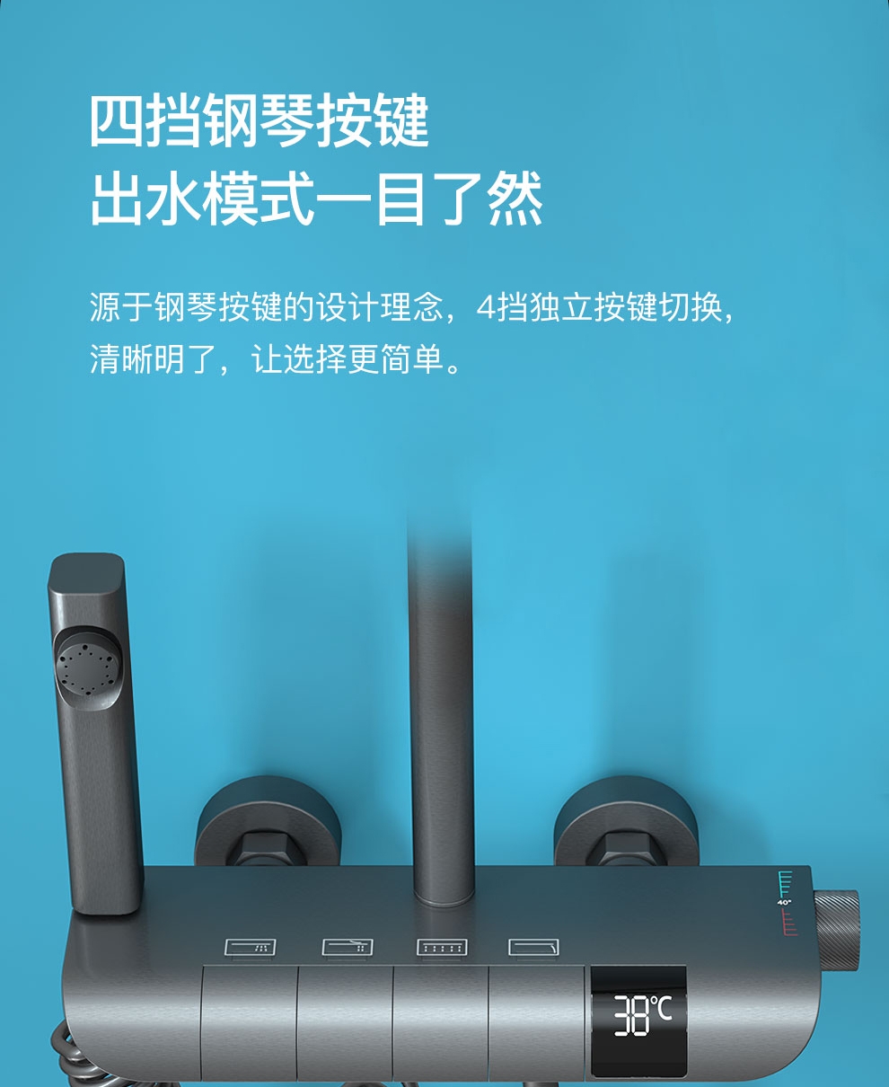 Sen cây điều chỉnh nhiệt độ màu ghi xám cao cấp GRÜNDER GR-SN952K