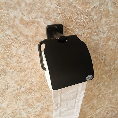 Khay để giấy vệ sinh  màu đen FX-6808D