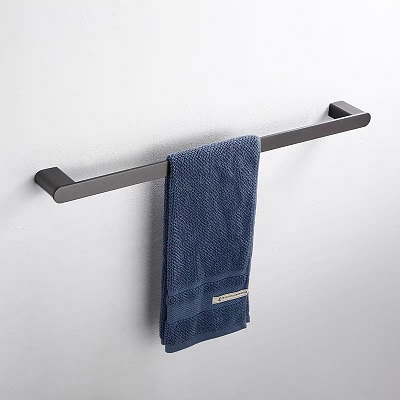 Thanh treo khăn nhà tắm mạ chân không màu ghi MN- 8801k