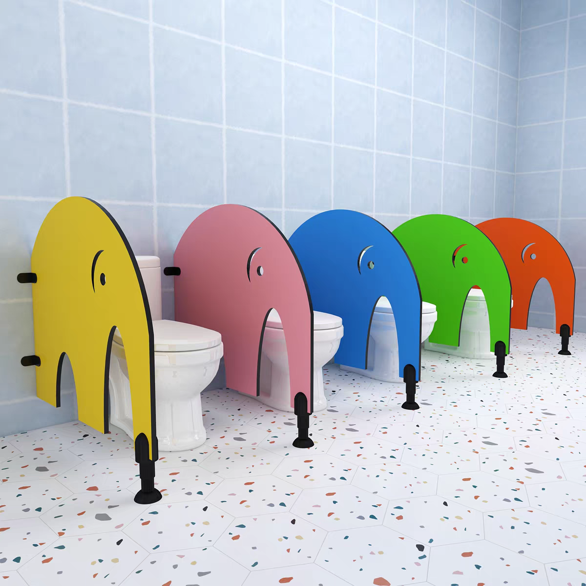 Vách ngăn nhà vệ sinh trẻ em cho trường học mầm non