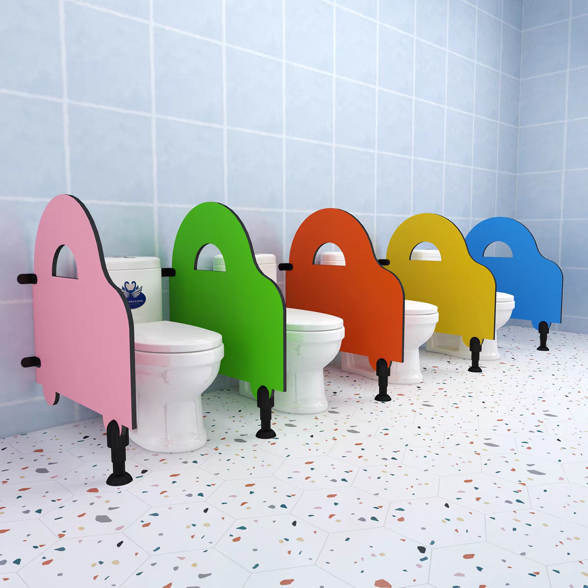 Vách ngăn nhà vệ sinh trẻ em cho trường học mầm non