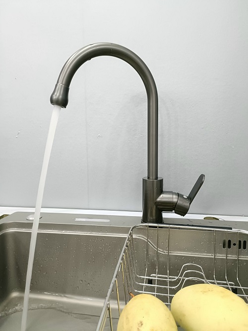 Vòi chậu rửa bát inox ghi xám GRÜNDER GR-634K