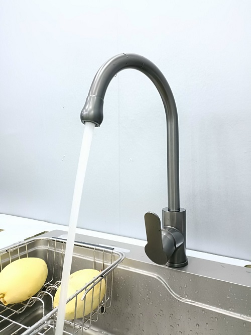 Vòi chậu rửa bát inox ghi xám GRÜNDER GR-634K