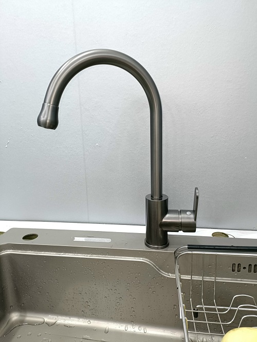 Vòi chậu rửa bát inox ghi xám GRÜNDER GR-634K