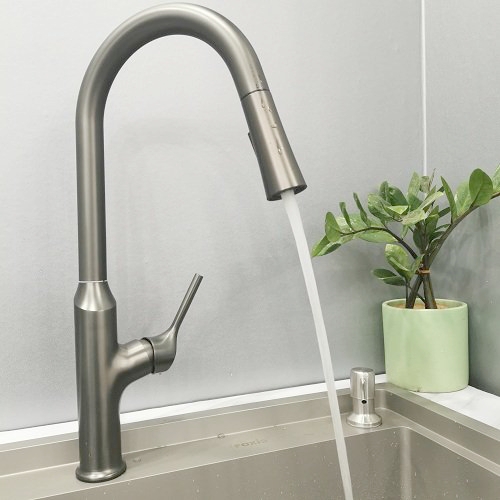 Vòi rửa bát dây rút mạ PVD cao cấp GR-VC580K