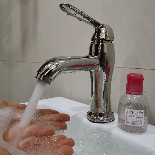 Vòi lavabo inox bóng MN-668G