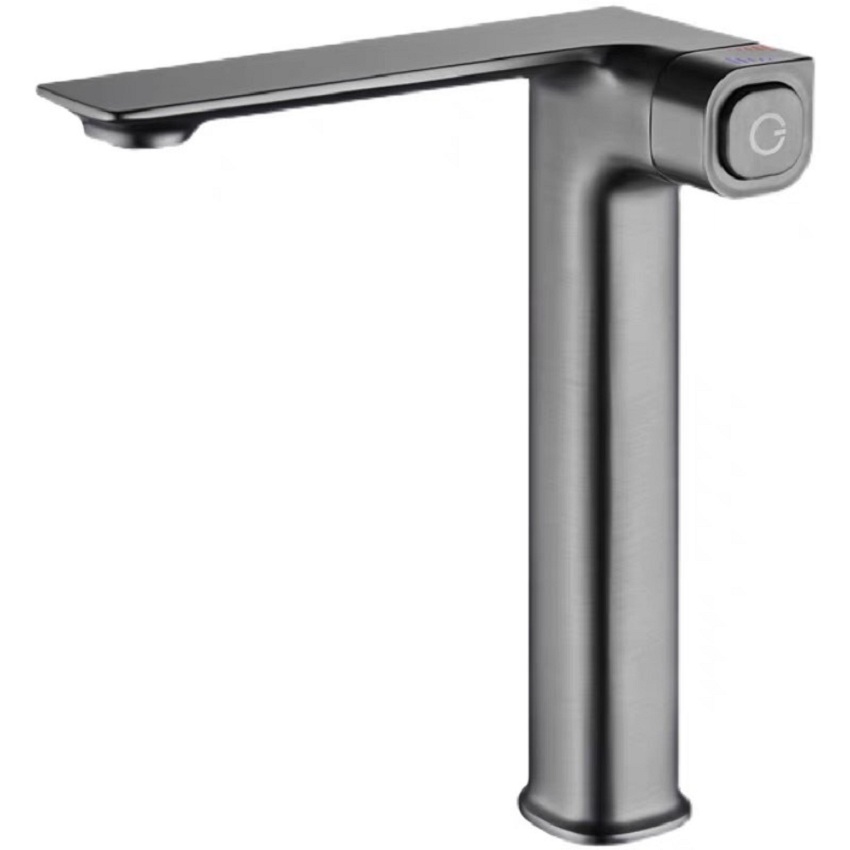Vòi lavabo ổn định nhiệt độ mạ chân không màu ghi xám cao cấp GRÜNDER GR-VC5011KH