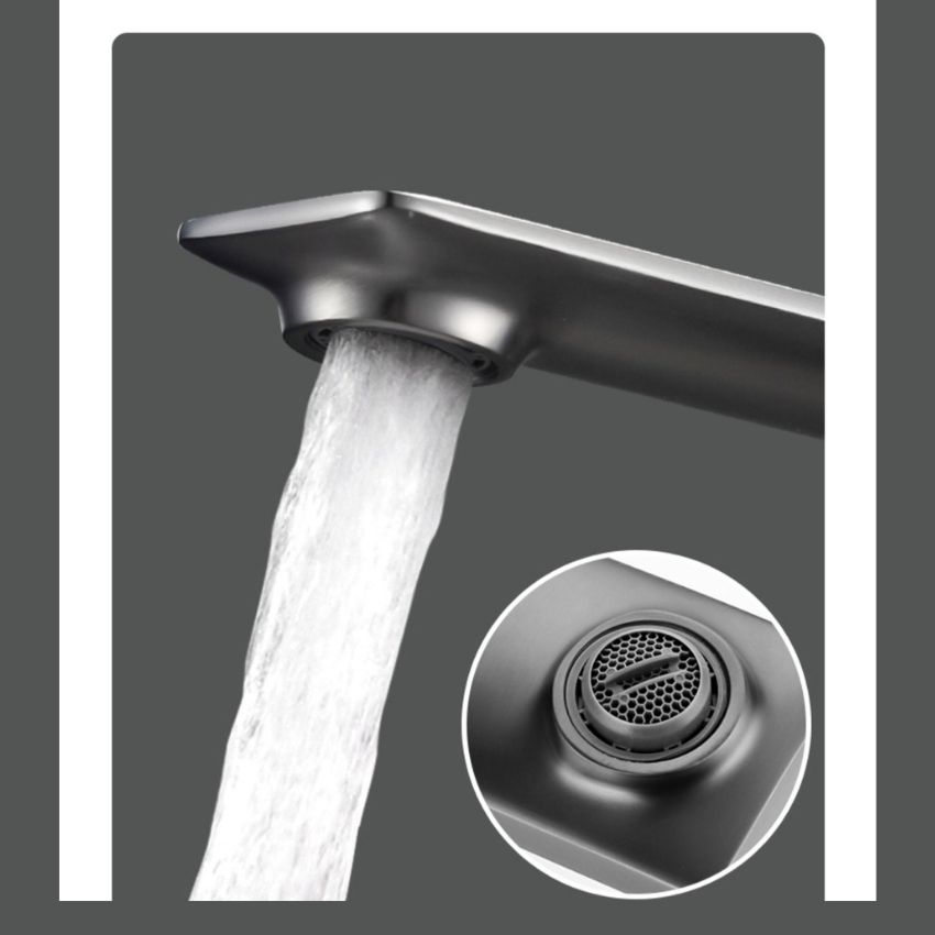 Vòi lavabo ổn định nhiệt độ mạ chân không màu ghi xám cao cấp GRÜNDER GR-VC5011K